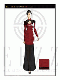 酒店中餐廳迎賓制服設(shè)計(jì)圖740