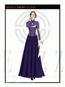 酒店中餐廳迎賓制服設(shè)計(jì)圖741