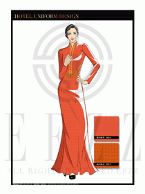 酒店中餐廳迎賓制服設計圖730