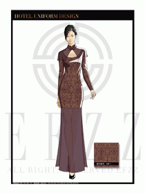 酒店中餐廳迎賓制服設(shè)計(jì)圖738