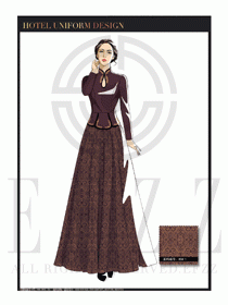 酒店中餐廳迎賓制服設(shè)計(jì)圖744