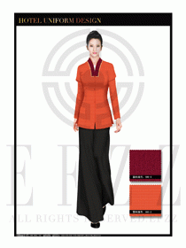酒店中餐服務員制服設計1674