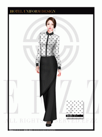 酒店西餐服務(wù)員制服設(shè)計1053