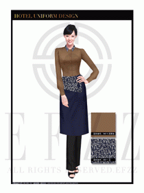 酒店西餐服務員制服設計1059
