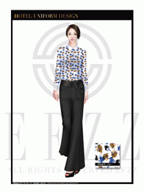 酒店西餐服務員制服設計1058