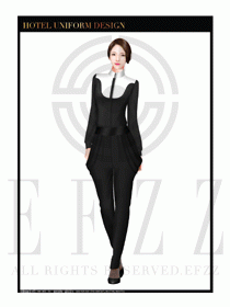 酒店西餐服務員制服設計1073