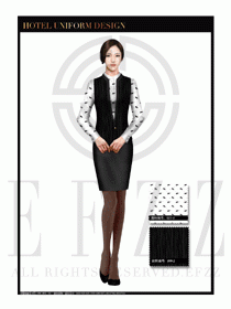 酒店西餐服務員制服設計1086