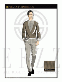 酒店西餐服務員制服設計1096