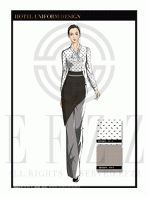 酒店西餐服務員制服設計1098