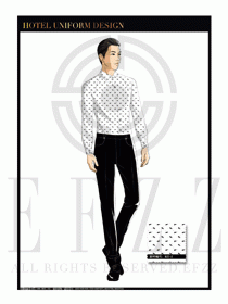 酒店西餐服務員制服設計1107