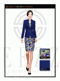 酒店總臺(tái)大堂服務(wù)員制服設(shè)計(jì)圖862