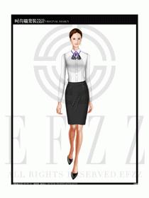 女時尚職業裝長袖襯衫設計圖155