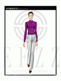 女時尚職業裝長袖襯衫設計圖184