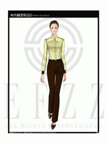 女時尚職業(yè)裝長袖襯衫設計圖191