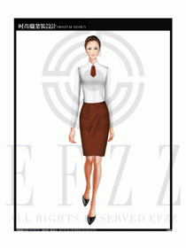 女時尚職業裝長袖襯衫設計圖162