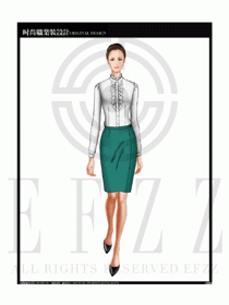 女時(shí)尚職業(yè)裝長(zhǎng)袖襯衫設(shè)計(jì)圖170