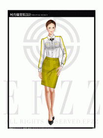 女時尚職業裝長袖襯衫設計圖208