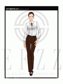 女時尚職業(yè)裝長袖襯衫設計圖199
