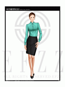 女時尚職業(yè)裝長袖襯衫設計圖205