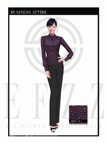 女時尚職業裝長袖襯衫設計圖274