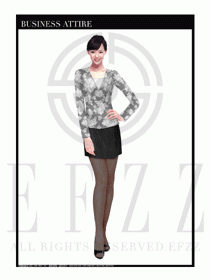 時尚OL女職業裝夏裝設計圖483