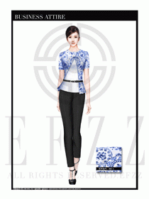 時尚OL女職業裝夏裝設計圖484