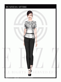 時尚OL女職業裝夏裝設計圖485