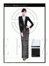 酒店制服西餐咨客服裝設計圖483