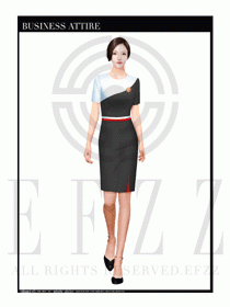 時尚促銷服務員服裝設計圖927