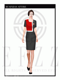 時尚促銷服務員服裝設計圖928