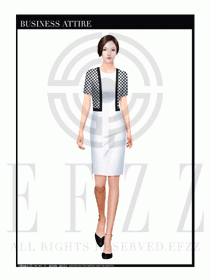 時尚促銷服務員服裝設計圖929