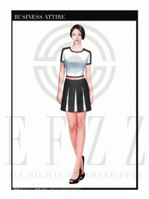 時尚促銷服務員服裝設計圖934