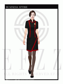時尚促銷服務員服裝設計圖966