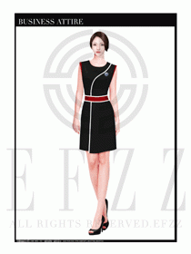 時尚促銷服務員服裝設計圖971