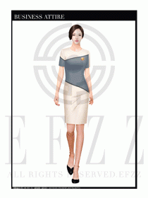 時尚促銷服務員服裝設計圖979