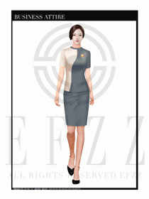 時尚促銷服務員服裝設計圖980