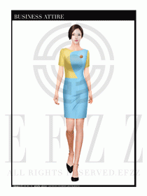 時尚促銷服務員服裝設計圖998