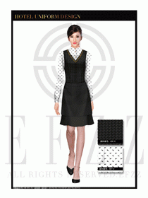 餐飲西餐服務員制服設計圖1202