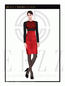 酒店總臺(tái)大堂服務(wù)員制服設(shè)計(jì)圖963