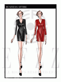 夏季時尚OL女裝職業裝設計圖509