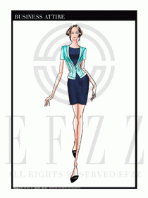 夏季時尚OL女裝職業裝設計圖526