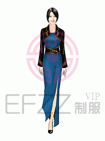 西餐咨客服裝158
