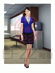女短袖職業裝087