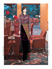 酒店西餐服務(wù)生制服496