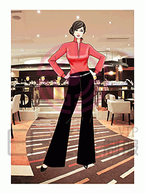 酒店西餐服務(wù)生制服551