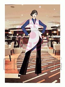 酒店西餐服務生制服557