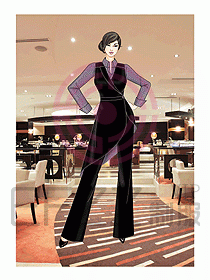 酒店西餐服務生制服556