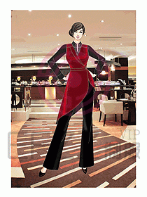 酒店西餐服務生制服559