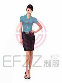 女職業裝短袖襯衫設計圖178