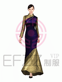 中餐迎賓制服設計圖513